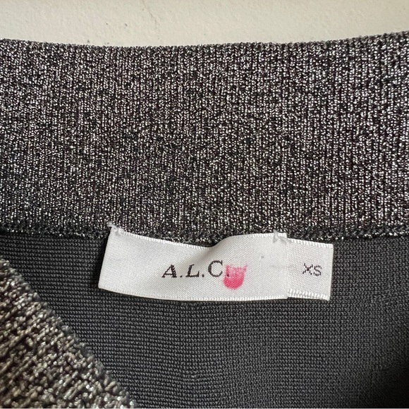 A.L.C. Aaron Silver Metallic A-line Skirt Size XS - Picture 4 of 8